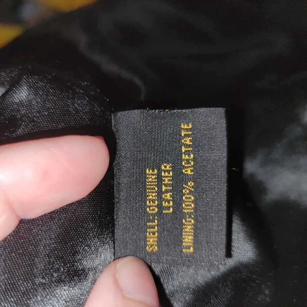GOLDEN BEAR Elegant Black Leather Jacket SIZE XL
